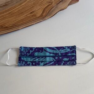 Marimekko Blue and Purple Patterned Adult Face Mask